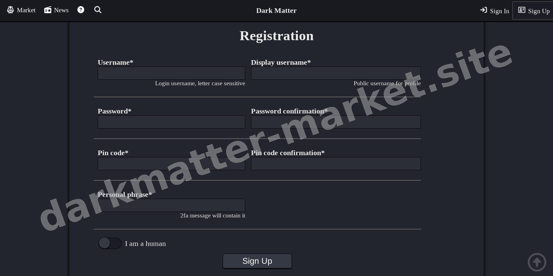 Account Registration Page